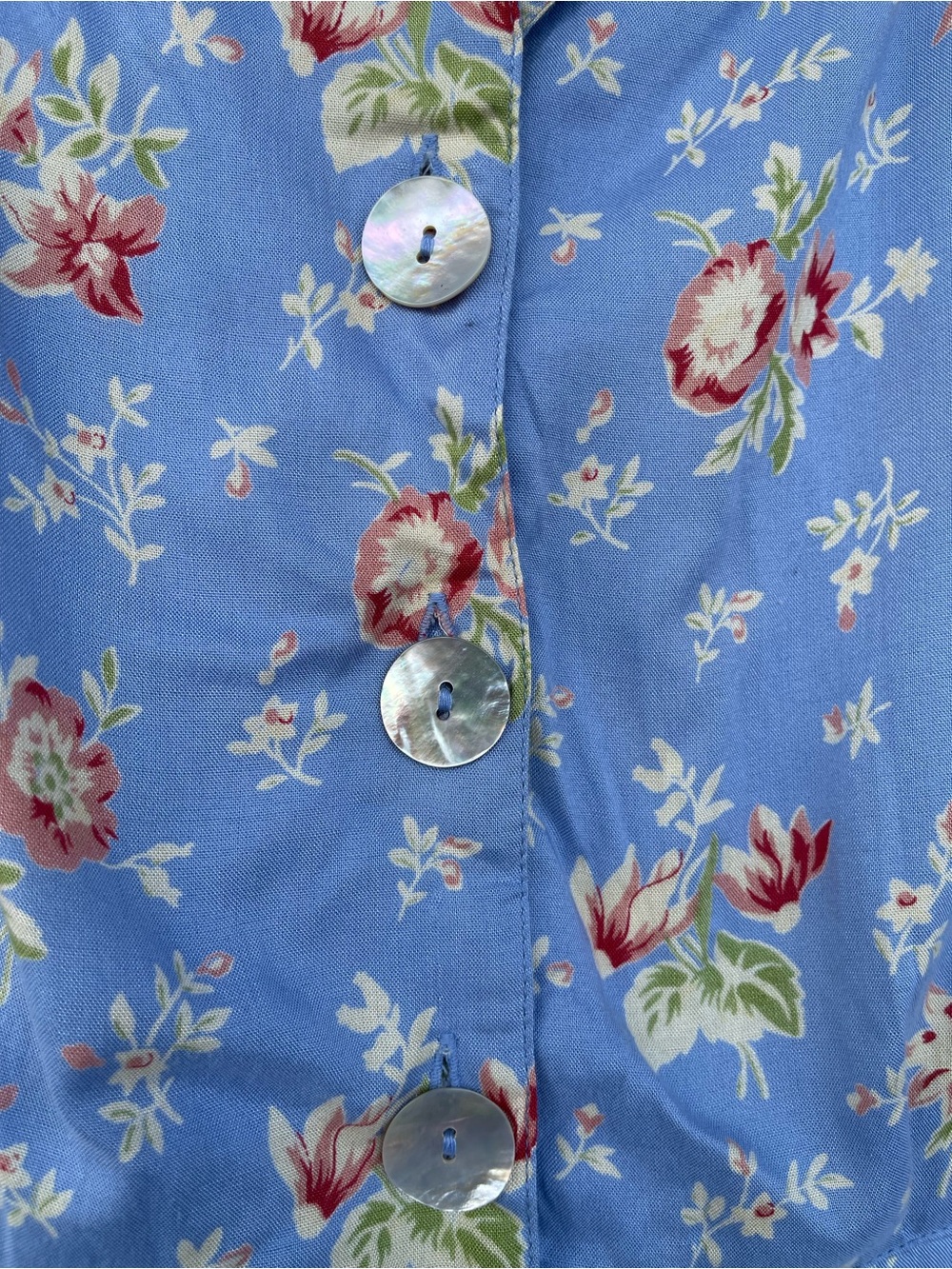 April Cornell Grandmacore Floral Button Front Dress Size Large Pockets - Picture 8 of 14